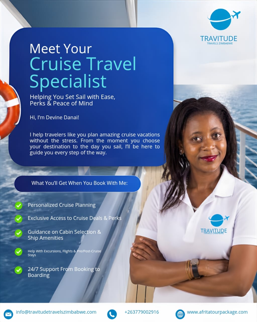 Meet Your Cruise Travel Specialist | Travitude Travels Zimbabwe